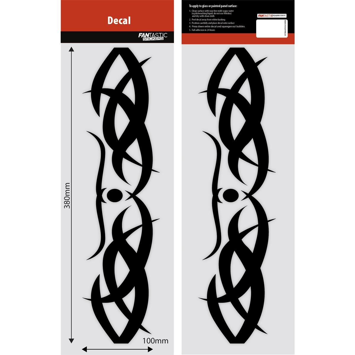 COMPUTER CUT BLACK VINYL - TRIBAL MASCALINE TATTOO DESIGN, , scaau_hi-res