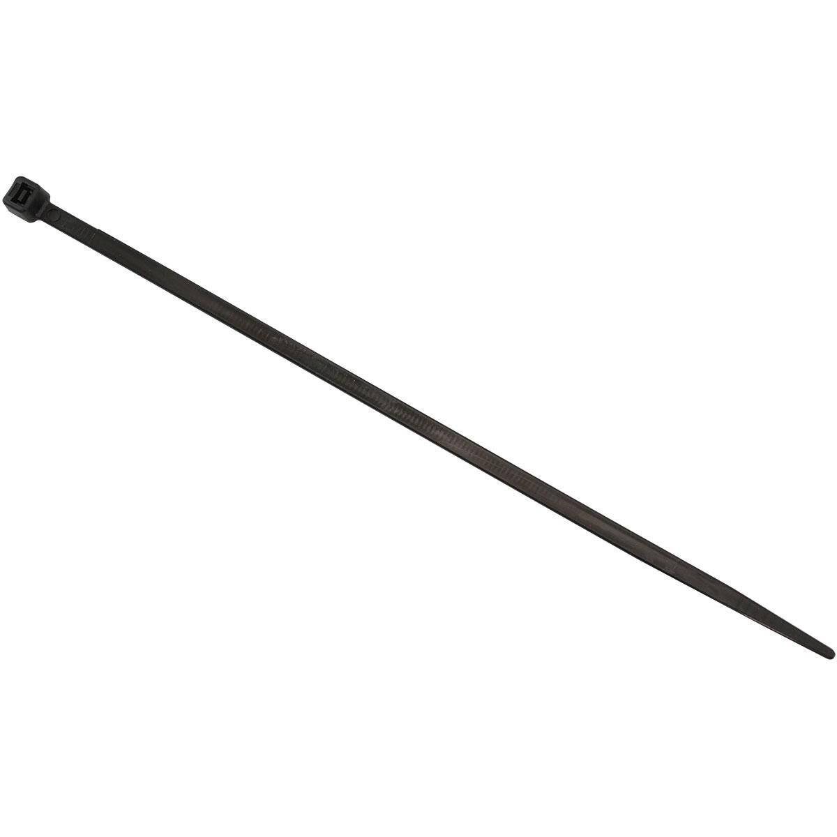 CABLE TIES 4.8MM X 200MM 25 PACK BLACK ZIP TIE PA66, , scaau_hi-res