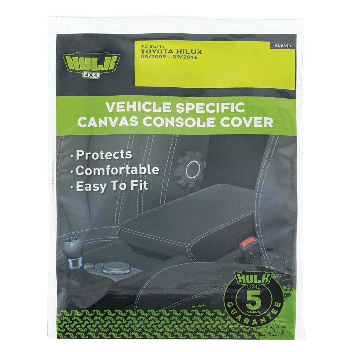 CANVAS CONSOLE COVER TOYOTA HILUX KUN SERIES GREY, , scaau_hi-res