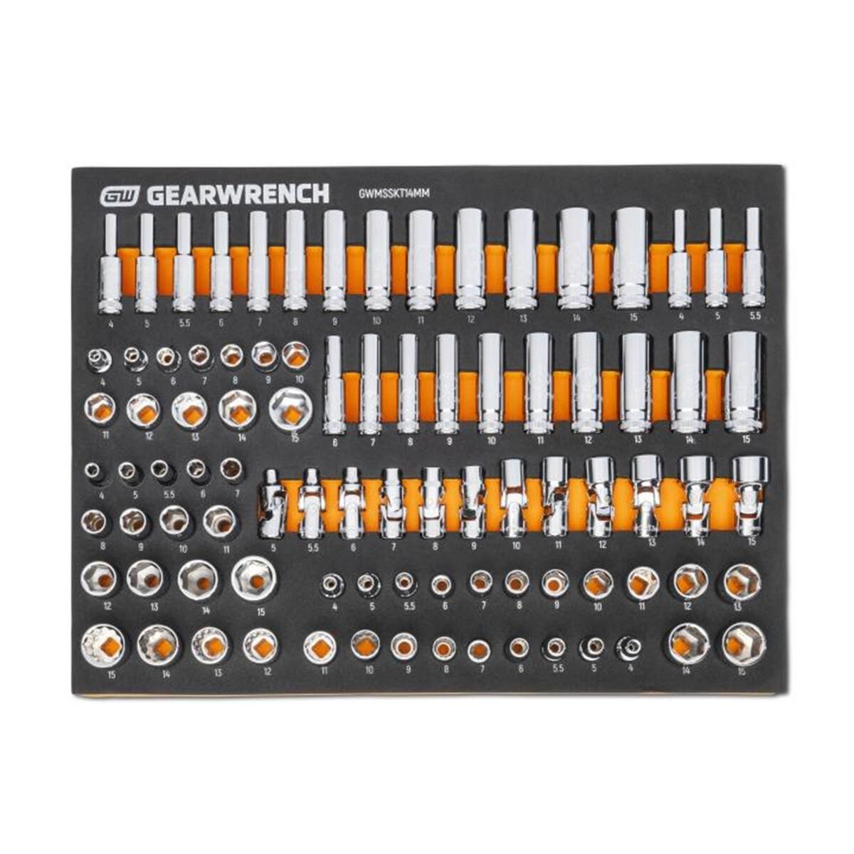 89 PIECE 1/4&rdquo; DRIVE MASTER METRIC SOCKET SET IN FOAM STORAGE TRAY, , scaau_hi-res