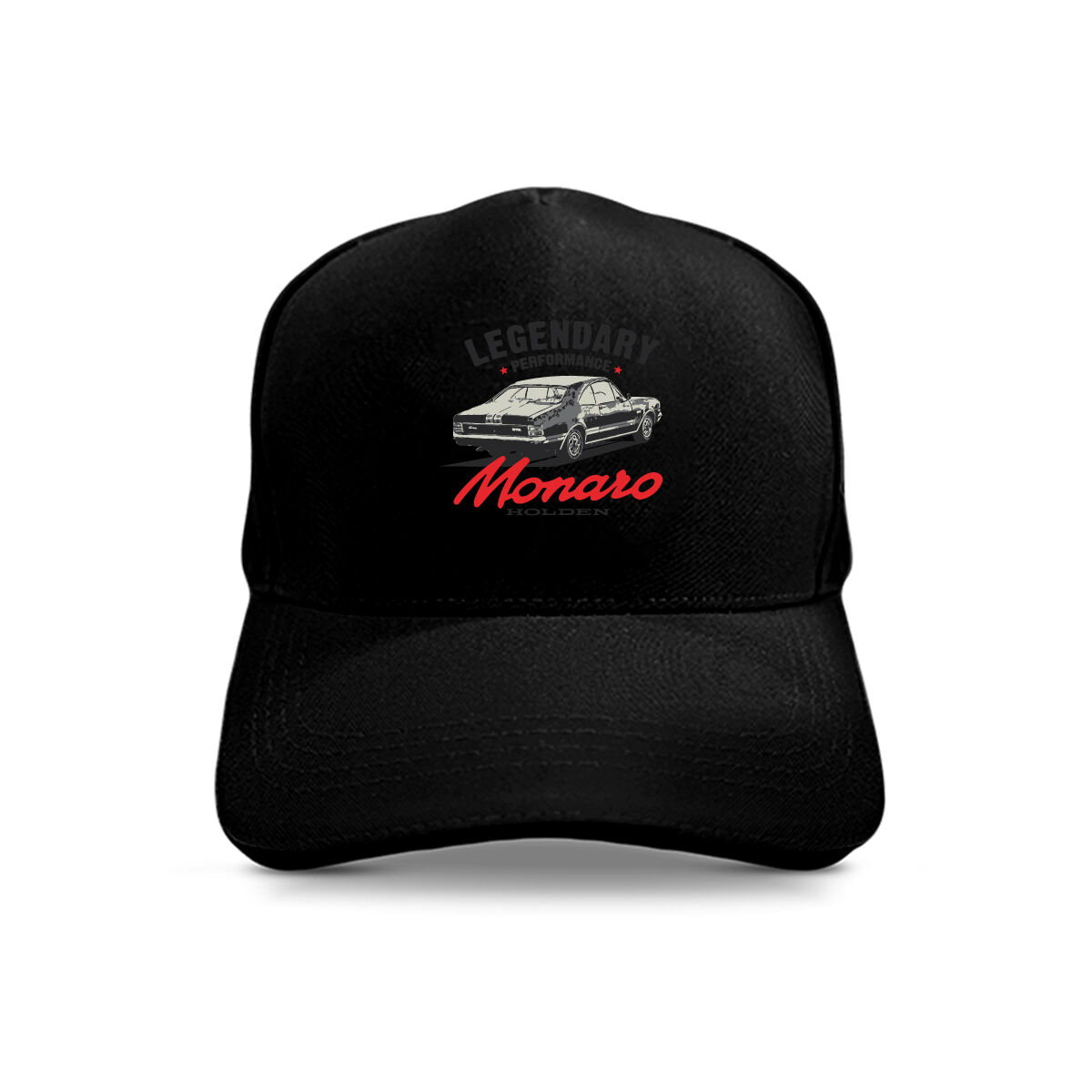 ADULT 5-PANEL CAP-BLACK [LEGENDARY PERFORMANCE MONARO], , scaau_hi-res
