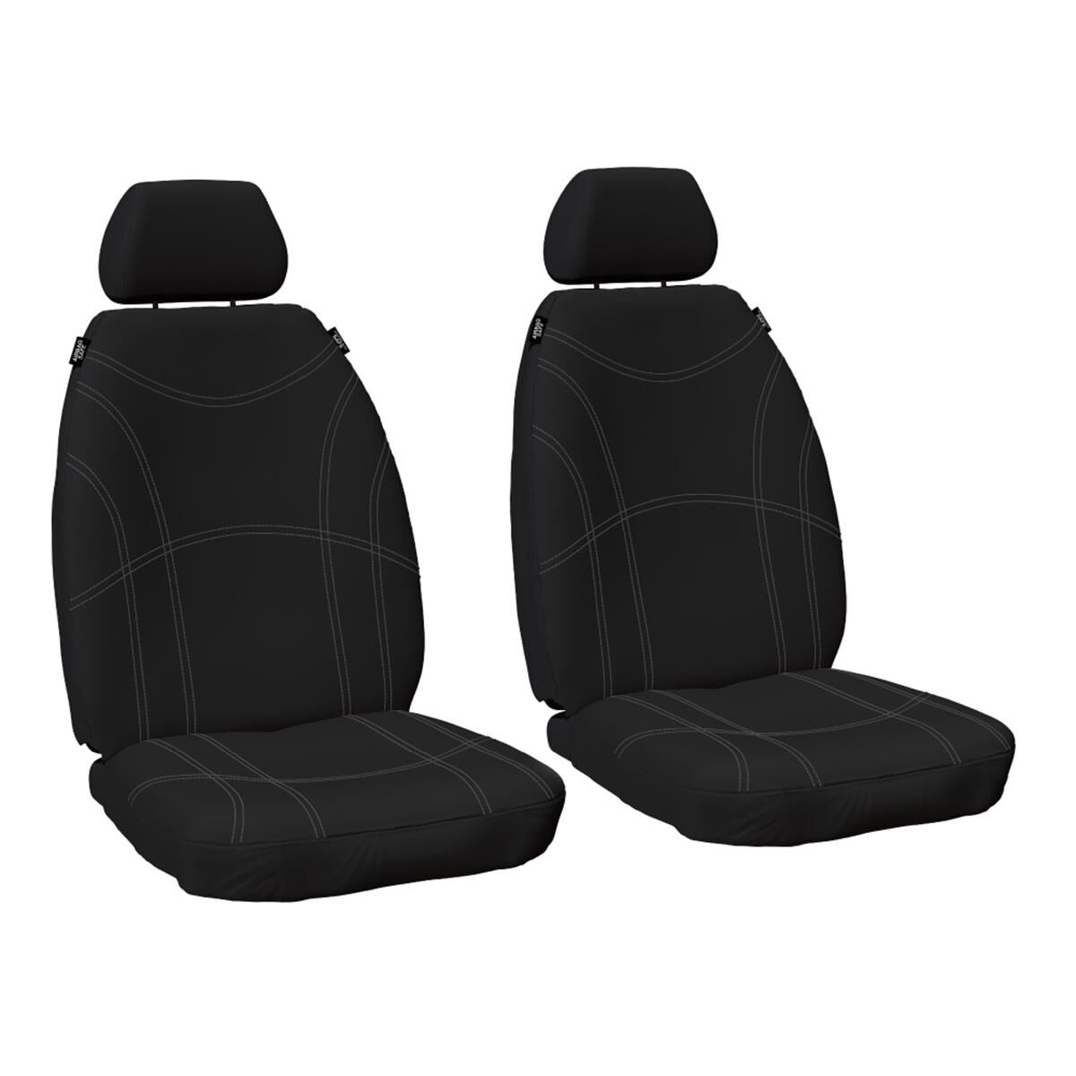 GETAWAY NEOPRENE READY MADE SEAT COVERS - FRONT WITH BLACK/SILVER STITCH, SUITS MG GS, ZS, ZST, , scaau_hi-res