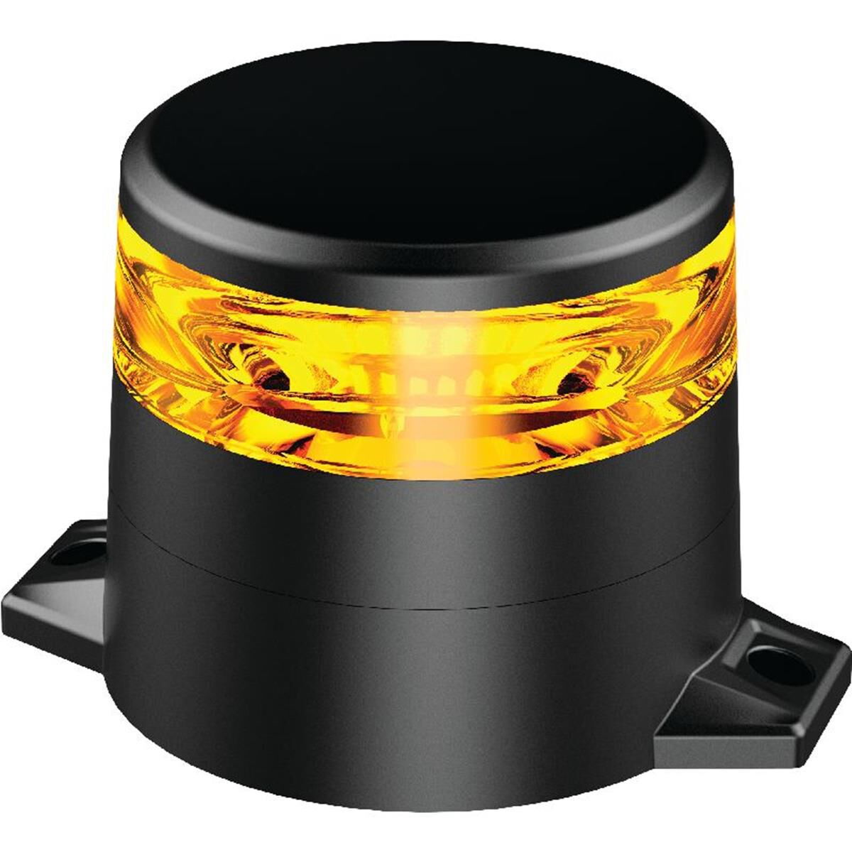 LED AMBER BEACON 10-80V 2 BOLTMETAL MNT 10xSTRBE 2xROT PATTs LOW PROFLE CLASS I, , scaau_hi-res