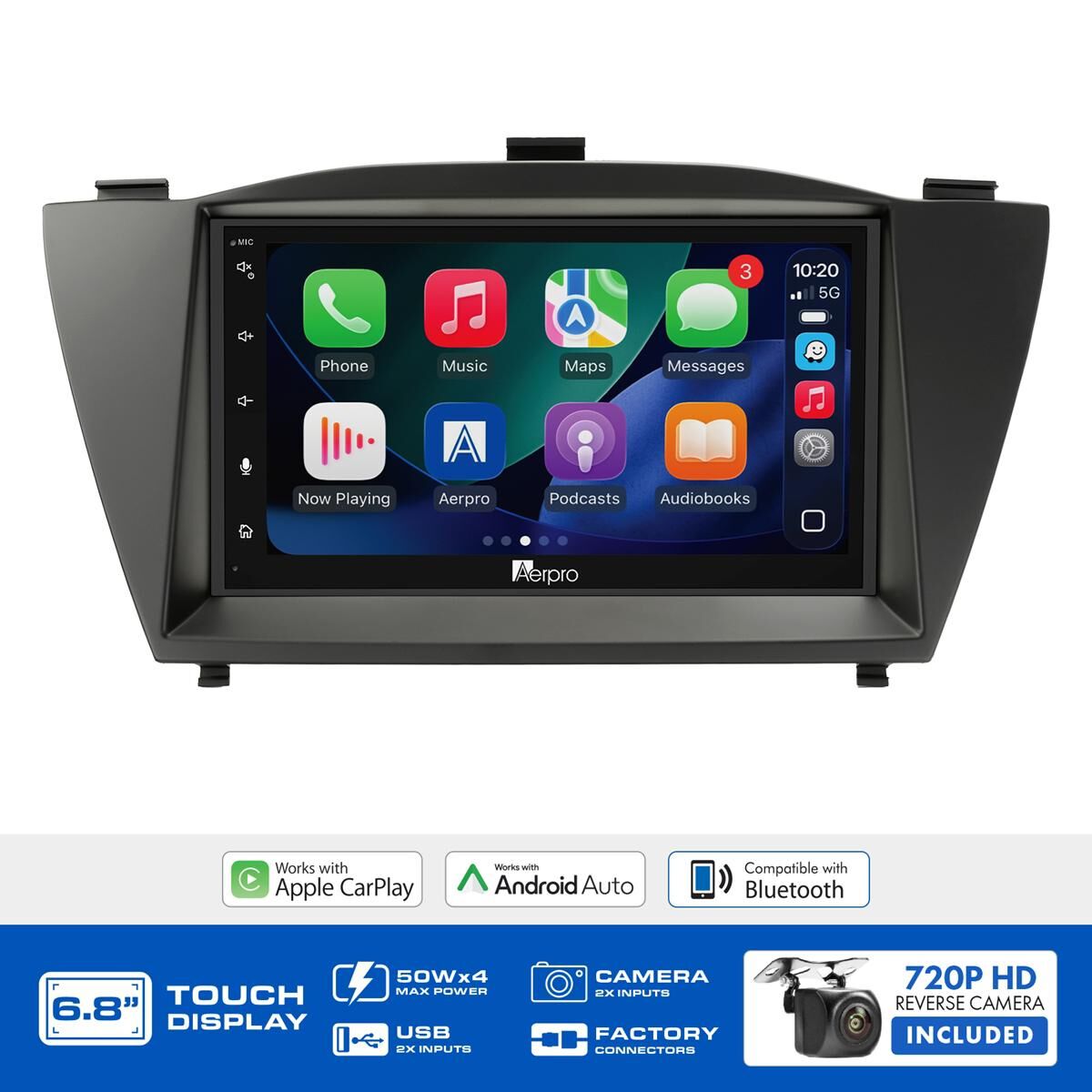AERPRO 6.8" MULTIMEDIA RECEIVER HEAD UNIT KIT TO SUIT HYUNDAI IX35 &ndash; AX9035K, , scaau_hi-res