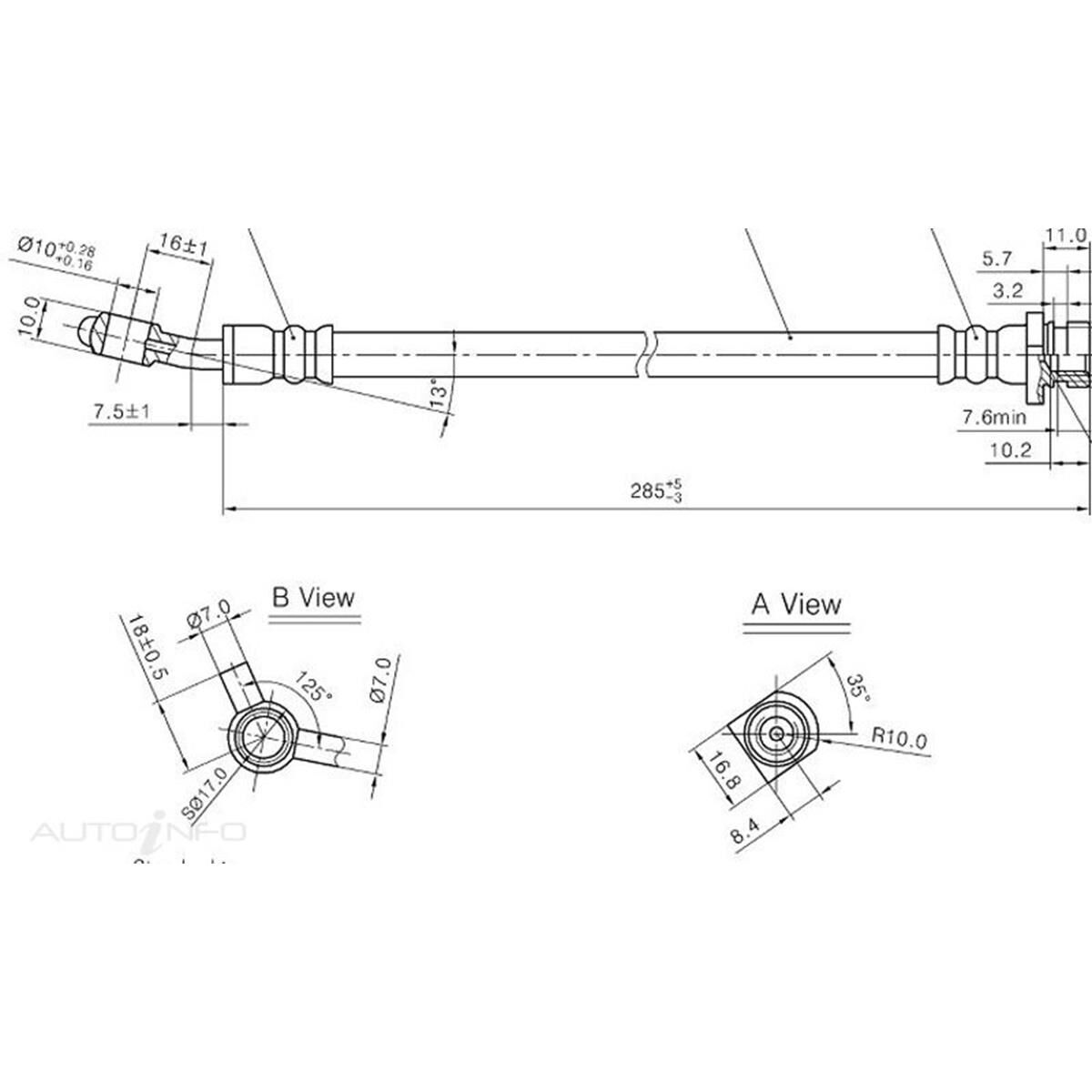 BRAKE HOSE RLH HYUNDAI I30 FD 07 ON, , scaau_hi-res