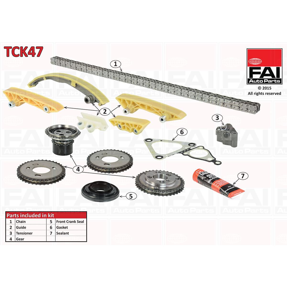 SUIT FRD 2.4LTD TIMING CHAIN KIT+GEARS, , scaau_hi-res