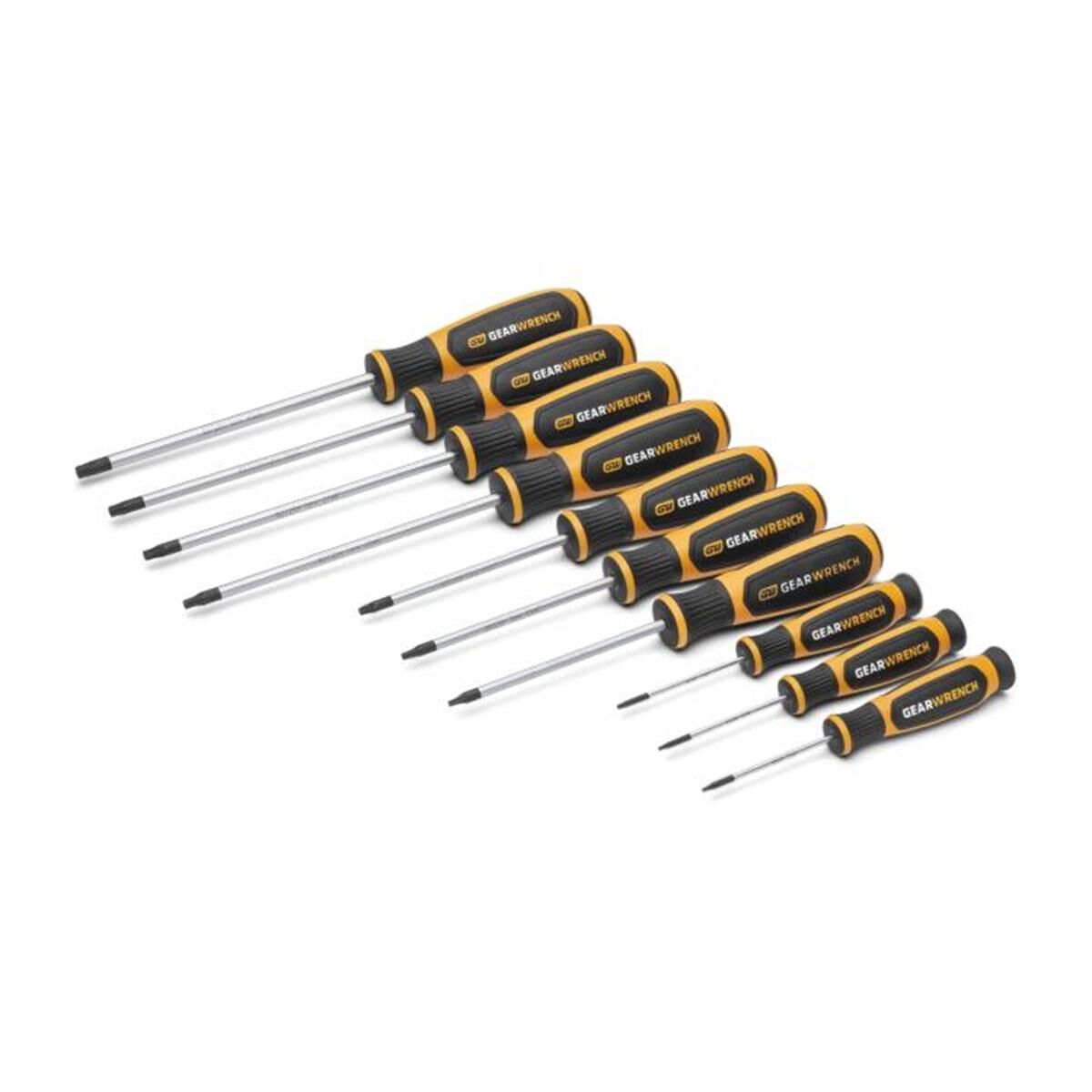 10 PIECE TORX&reg; DUAL MATERIAL SCREWDRIVER SET IN FOAM STORAGE TRAY, , scaau_hi-res