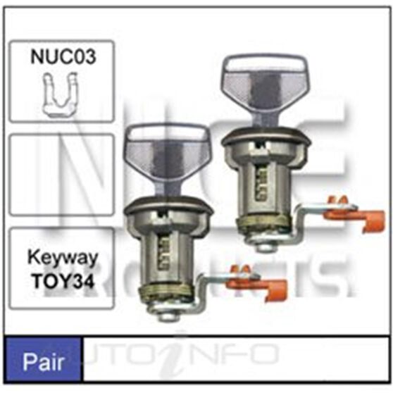 Nice Door Lock Barrel Pair, NDL11A Supercheap Auto