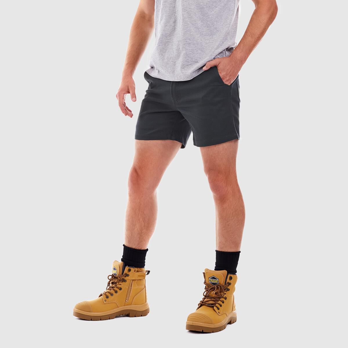 TRADIE FLEX CONTRAST SHORT LENGTH SHORT BLACK 102, , scaau_hi-res
