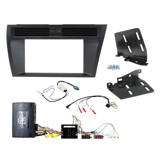 DOUBLE DIN INSTALL KIT TO SUIT AUDI A4 & A5 - AMPLIFIED & NON MMI (BLACK), , scaau_hi-res