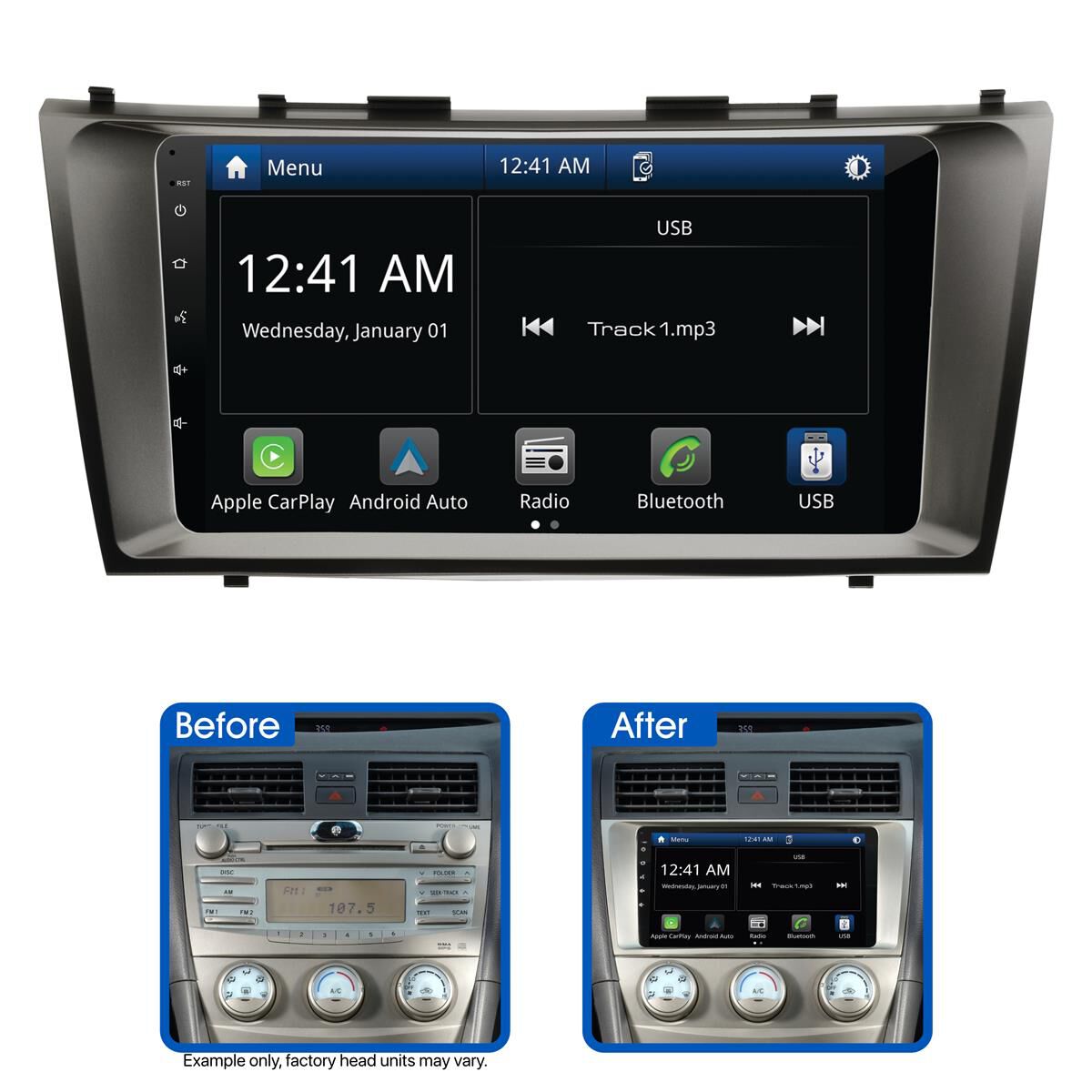 9" MULTIMEDIA RECEIVER TO SUIT TOYOTA CAMRY/AURION (2006-2011) - NON-AMPLIFIED, , scaau_hi-res