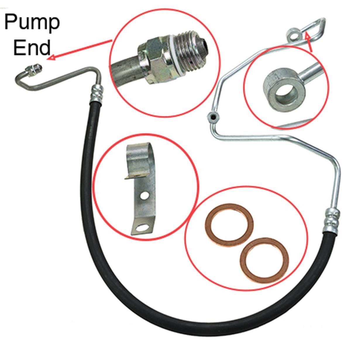 Power Steering Hose - Pressure - Ford BA, BF (V8 24V & 32V), , scaau_hi-res