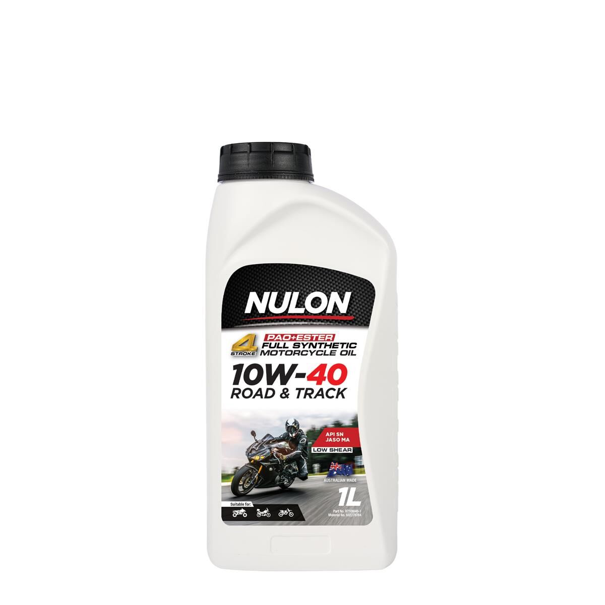 1L NULON MOTORCYCLE ROAD & TRACK 10W-40, , scaau_hi-res