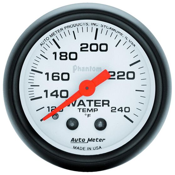 Autometer Phantom Water Temperature Gauge Mechanical 120 240 F, 6