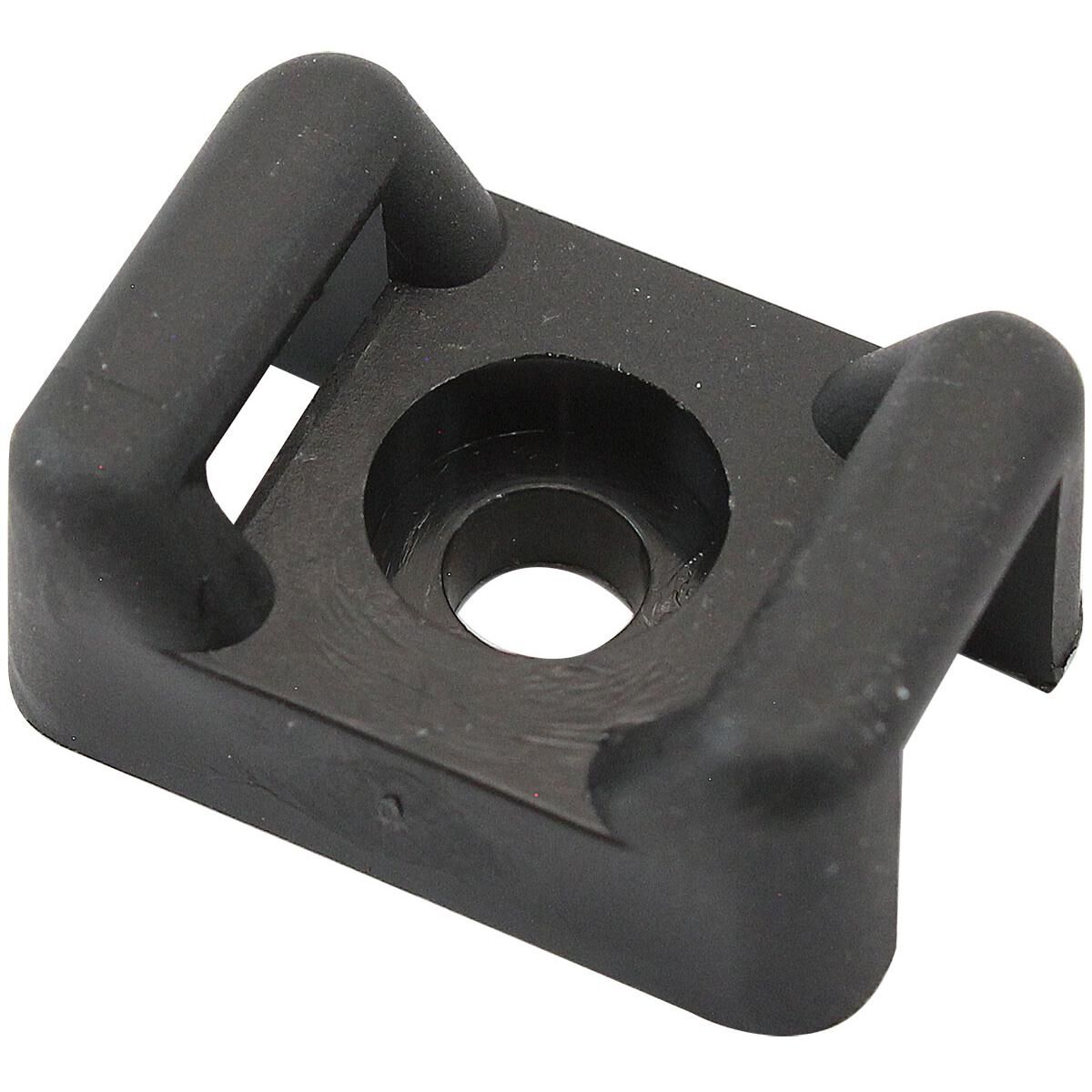 CABLE TIE SCREW MOUNTS 22MM X 16MM M4 HOLE PA66 50 PACK, , scaau_hi-res