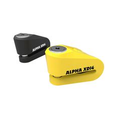 OXFORD ALPHA XD14 STAINLESS DISC LOCK(14MM PIN) YELLOW, , scaau_hi-res