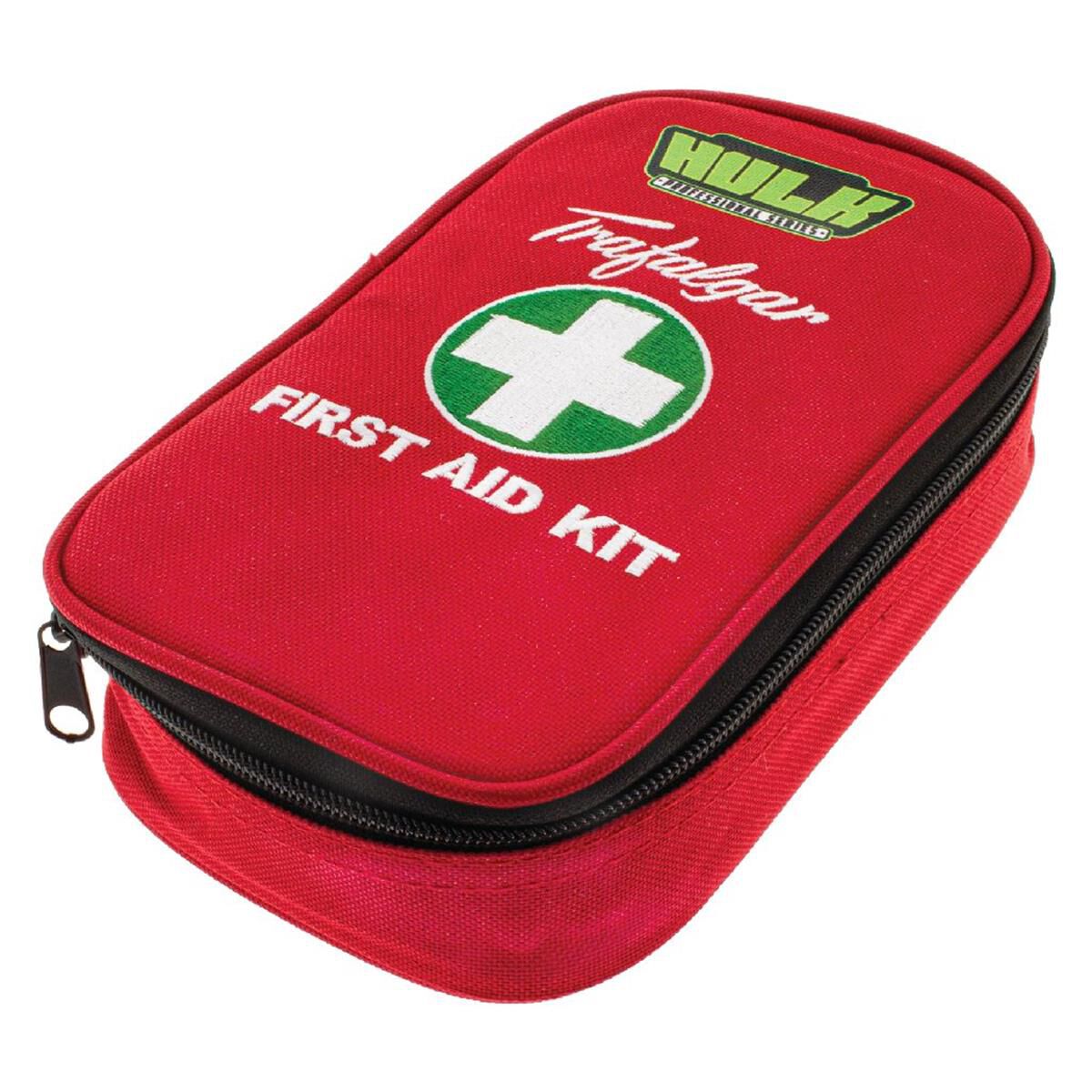 PERSONAL VEHICLE FIRST AID KIT SOFT RED DURABLE CASE, , scaau_hi-res