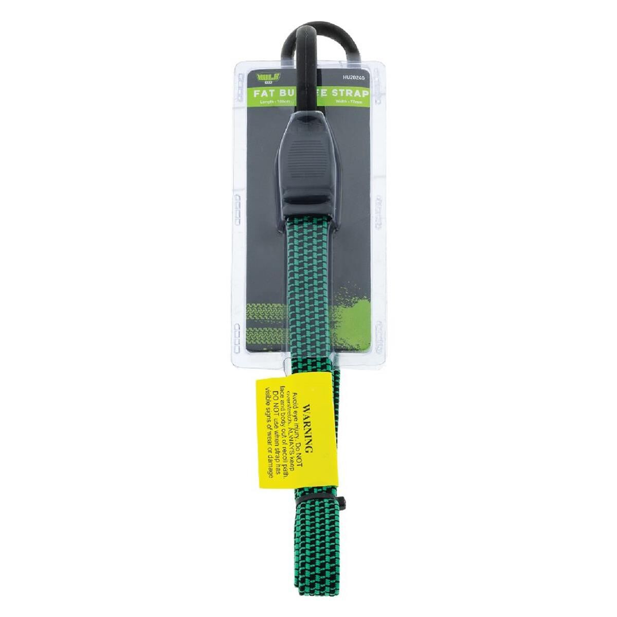 FAT BUNGEE STRAP 100CM GREEN TIE DOWN NON SCRATCH HOOK, , scaau_hi-res
