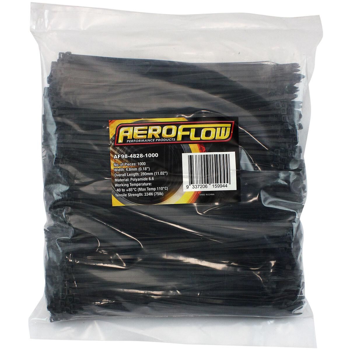 HEAVY DUTY CABLE TIE 4.8X280MM1000 PACK BLACK ZIP TIES PA66, , scaau_hi-res