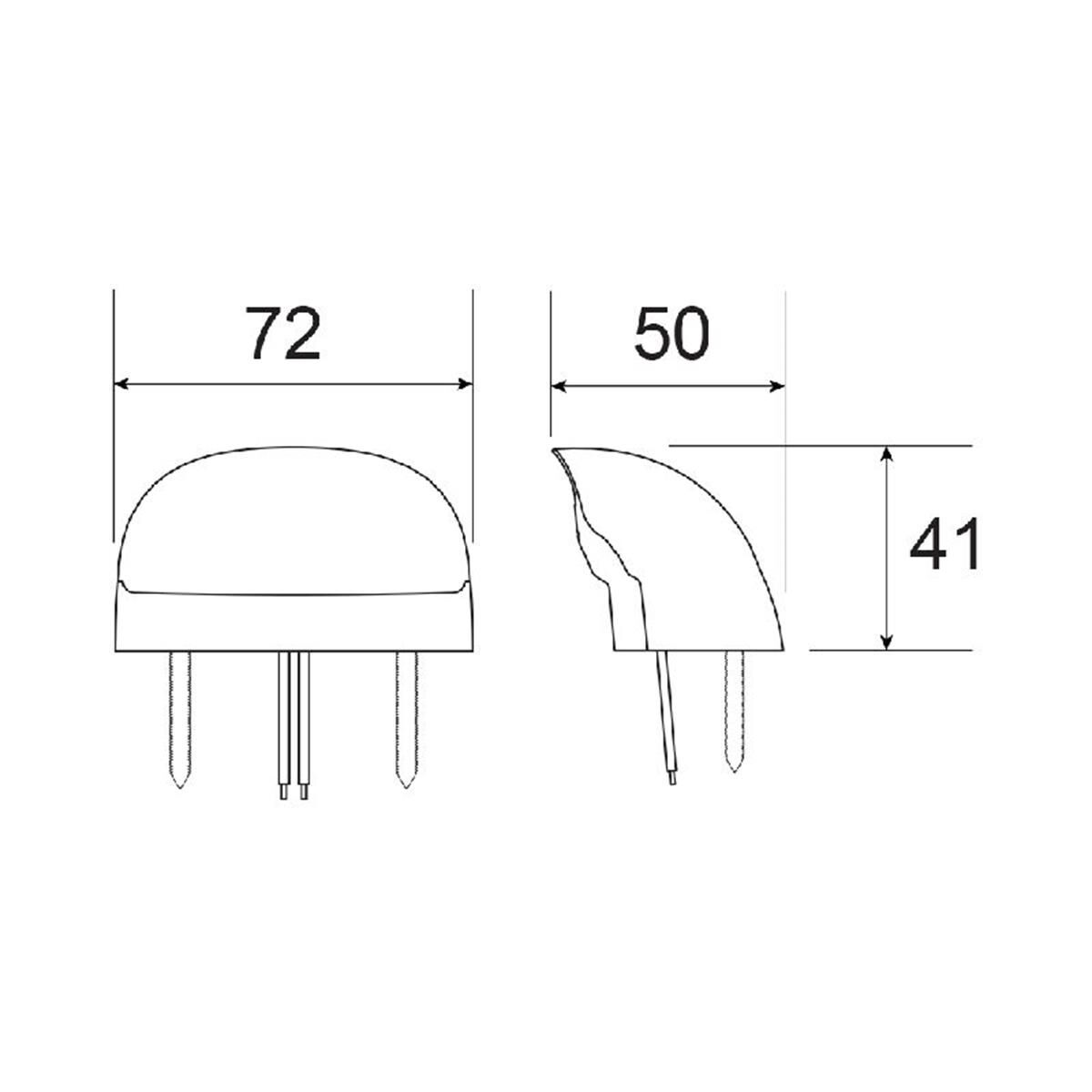 LED LICENCE PLATE LAMP 10-30VBLACK HOUSING 500mm LEAD IP6772x41x50mm BLST PCK, , scaau_hi-res