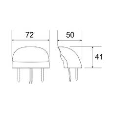LED LICENCE PLATE LAMP 10-30VBLACK HOUSING 500mm LEAD IP6772x41x50mm BLST PCK, , scaau_hi-res