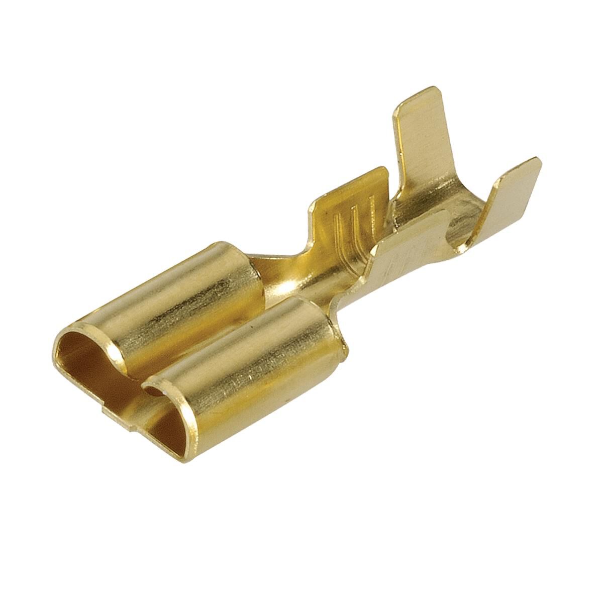 FEMALE BLADE BRASS 6.3MM, , scaau_hi-res