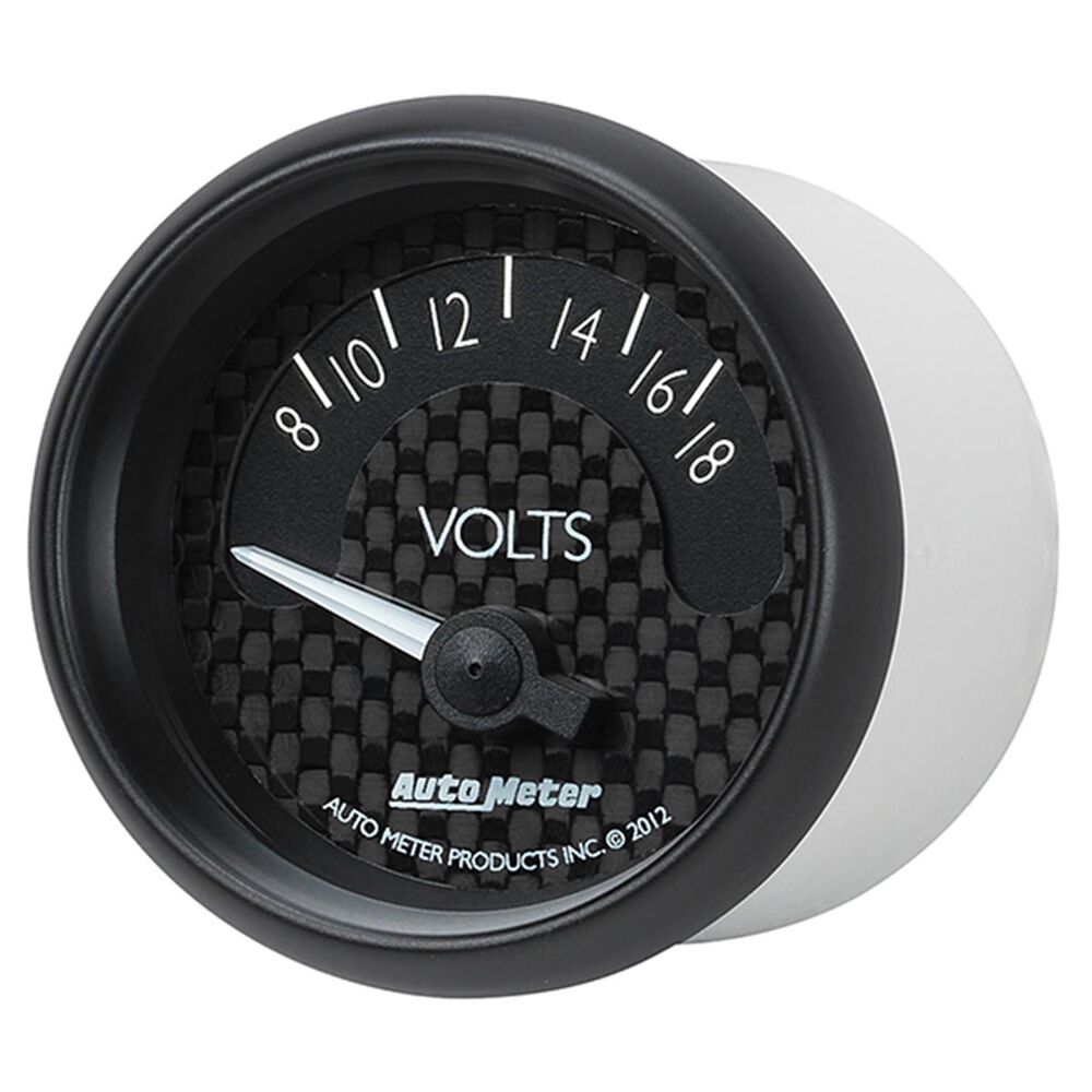 Autometer GT Series Voltmeter Mechanical 2 1/16 Inch, Short Sweep, 8