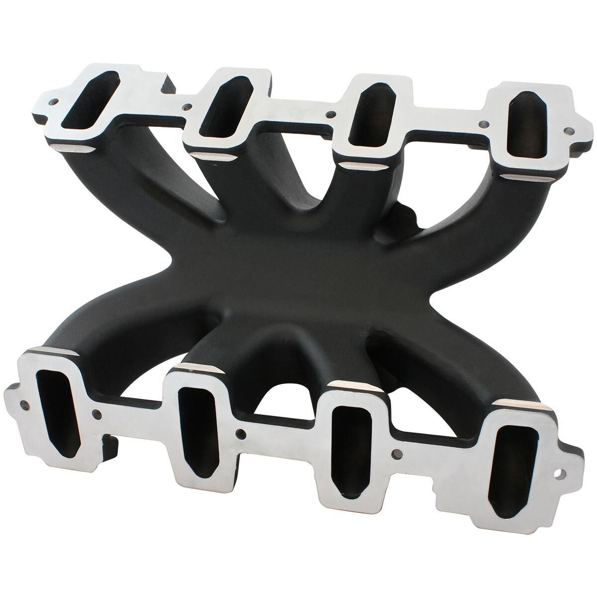 GM LS CARBY HI RISE INTAKE MANIFOLD CATHEDRAL NON EFI LS1LS2 BLACK AEROFLOW- 6240-5000, , scaau_hi-res