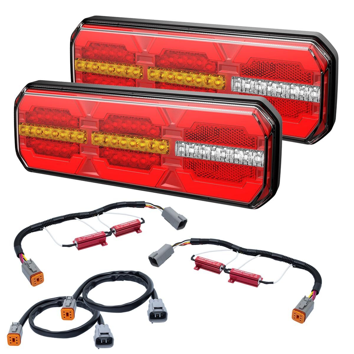 LED REAR COMBINATION LIGHTING KIT PLUG & PLAY TOYOTA LANDCRUISER 7X 200 SERIES, , scaau_hi-res