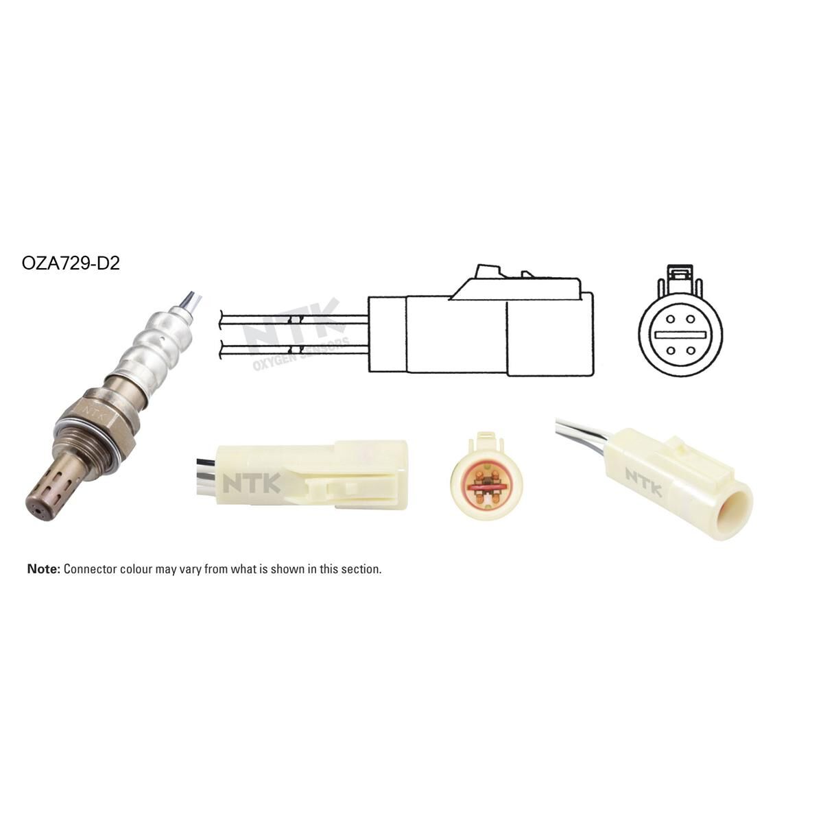 NTK OXYGEN SENSOR - OZA729-D2, , scaau_hi-res