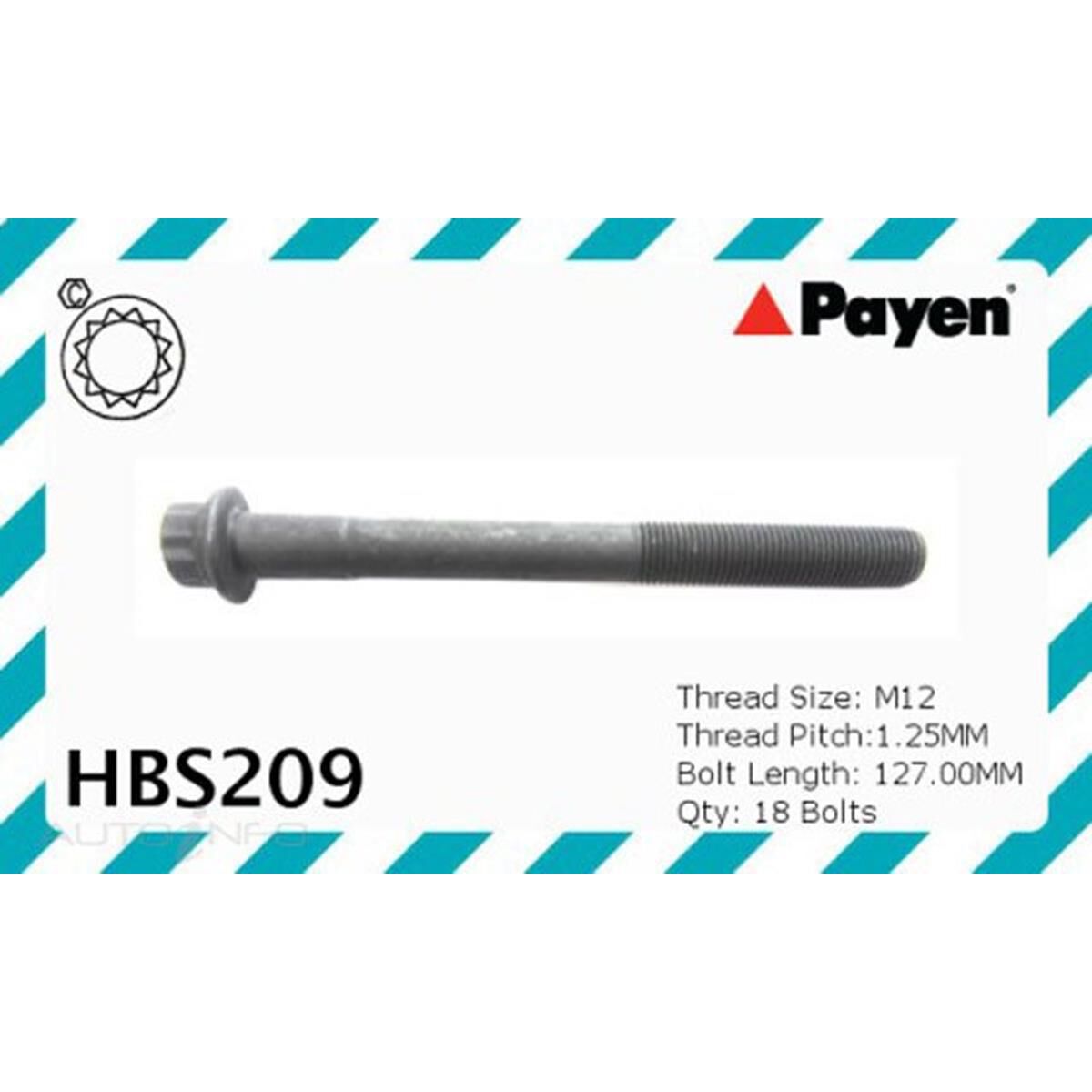PAYEN HEAD BOLT TOYOTA 1KZTE, , scaau_hi-res