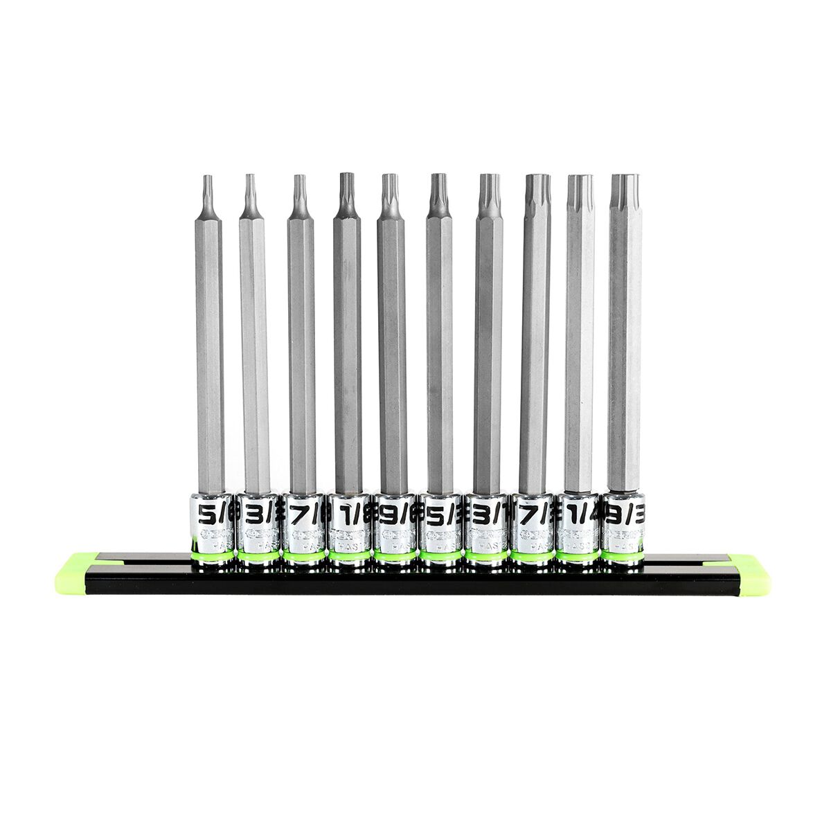 GRIPEDGE 1/4DR LONG SAE HEX DR SET 10PC, , scaau_hi-res