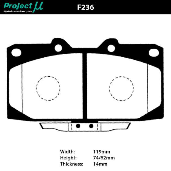 PROJECT MU HC-EP BRAKE PAD SETSUMITOMO R32/33 S14/15 300ZXSUBARU WRX MITSU 3000GT FRONT, , scaau_hi-res