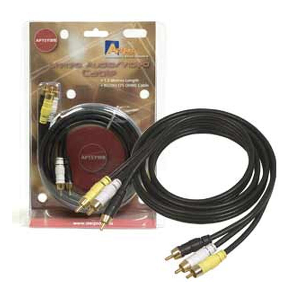 Aerpro AV Lead RCA 75 Ohms 3 Male To 3 Male Coaxial Plugs Wiring Kit
