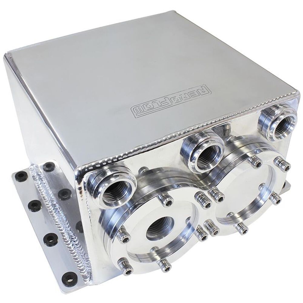 Aeroflow Dual EFI Pump Surge Tank Polished Use With AF491014 Fuel