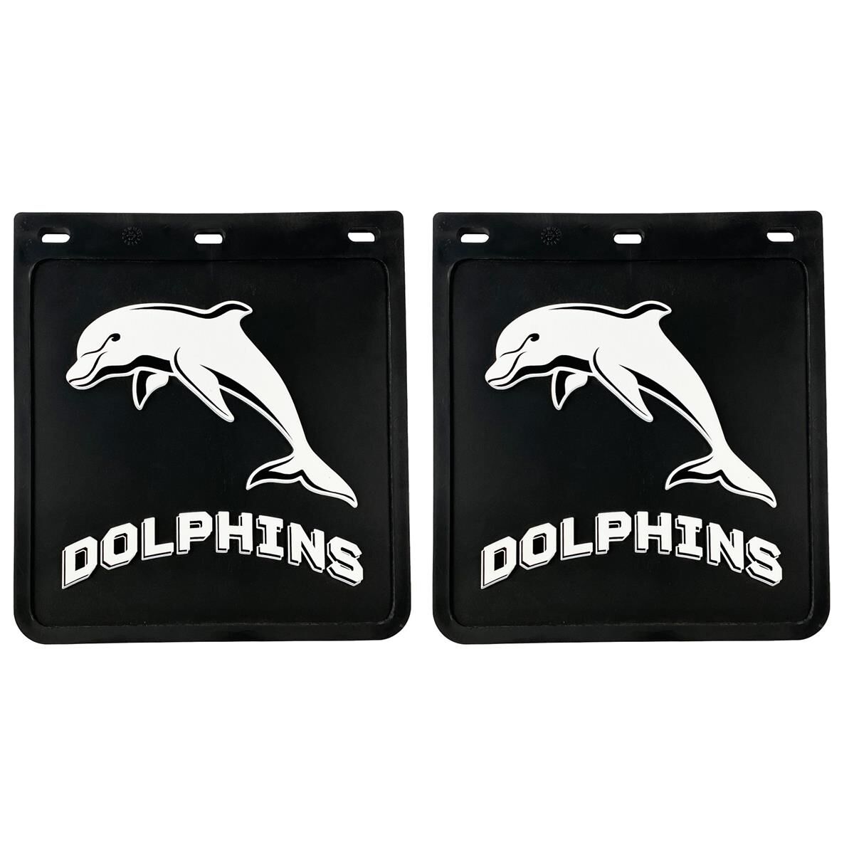NRL Mudflaps Dolphins 250mm Drop X 230mm Width