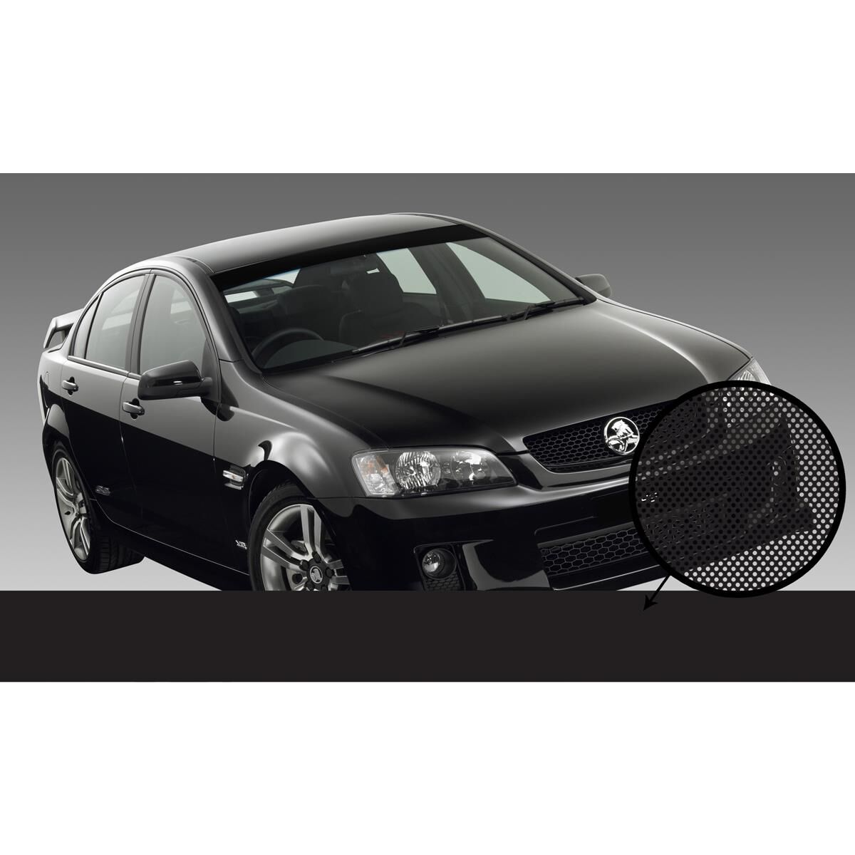 BLACK ITAG SEE-THRU SUN VISOR, 1400MM X 150MM, , scaau_hi-res