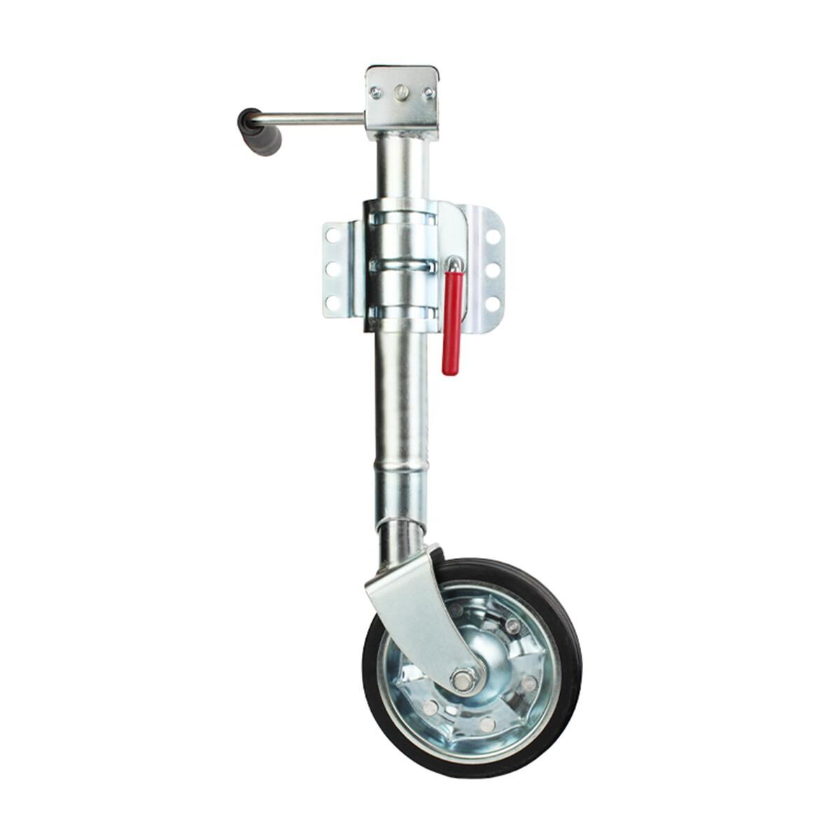 Easylift Jockey Wheel Double Clamp 8" Steel Wheel Side Wind 750lbs, , scaau_hi-res