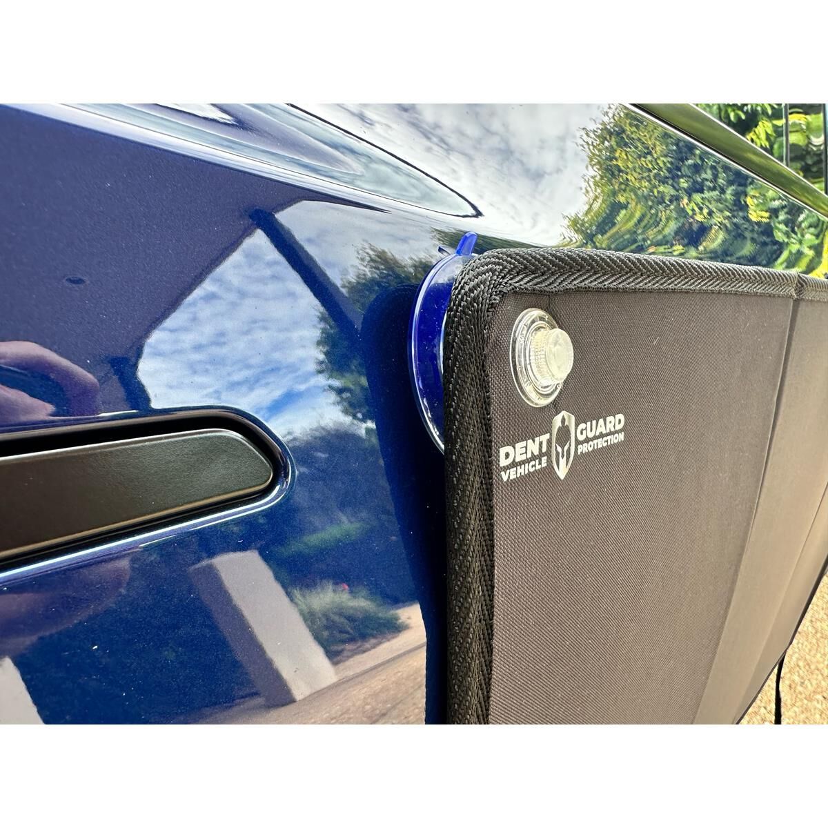 BLACK DENT GUARD WITH SUCTION CUP ATTACHMENT ANTI-CUT SECURITY STRAP, , scaau_hi-res