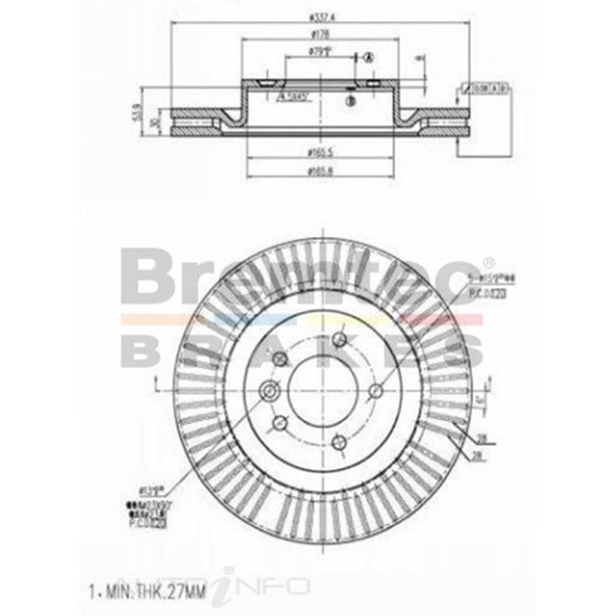 Bremtec Euro-Line Brake Rotor - Single, BDR17160EL | Supercheap Auto