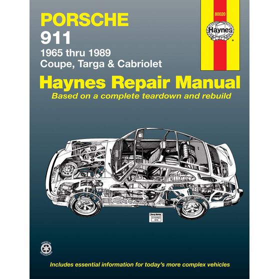 PORSCHE 911 HAYNES REPAIR MANUAL FOR 1965 THRU 1989 COVERING ALL COUPE, TARGA & CABRIOLET MODELS (EXCEPT TURBO), , scaau_hi-res