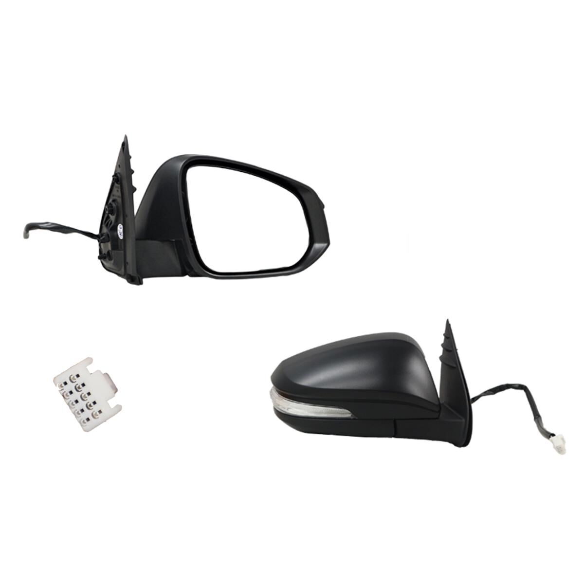 FORTUNER GUN156 (7P/10H) 7/15- DOOR MIRROR BLACK (+LED LIGHT+FOLDING) (R), , scaau_hi-res