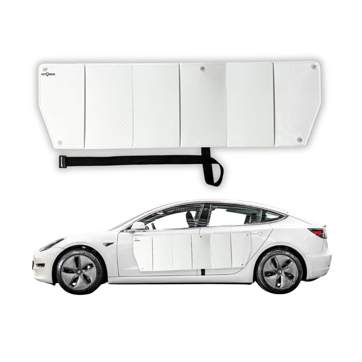 WHITE DENT GUARD WITH SUCTION CUP ATTACHMENT ANTI-CUT SECURITY STRAP, , scaau_hi-res