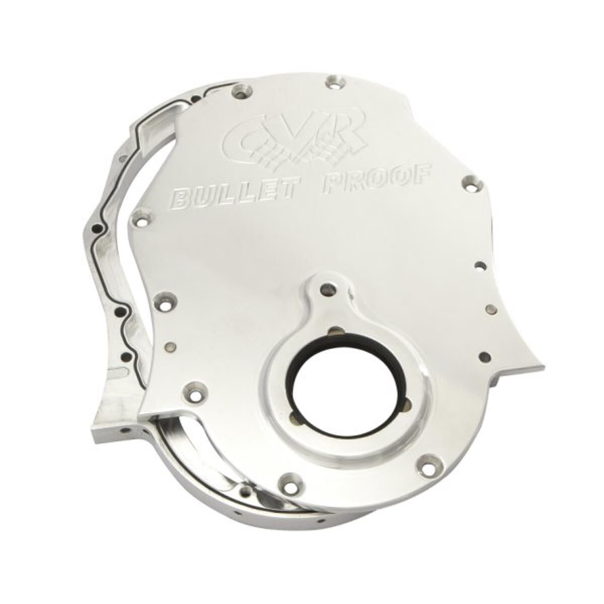 CVR BB/C 2 PIECE BILLET TIMING COVER V8 POLISHED, , scaau_hi-res