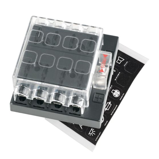 8 WAY FUSE BLOCK - WITH COVER, , scaau_hi-res
