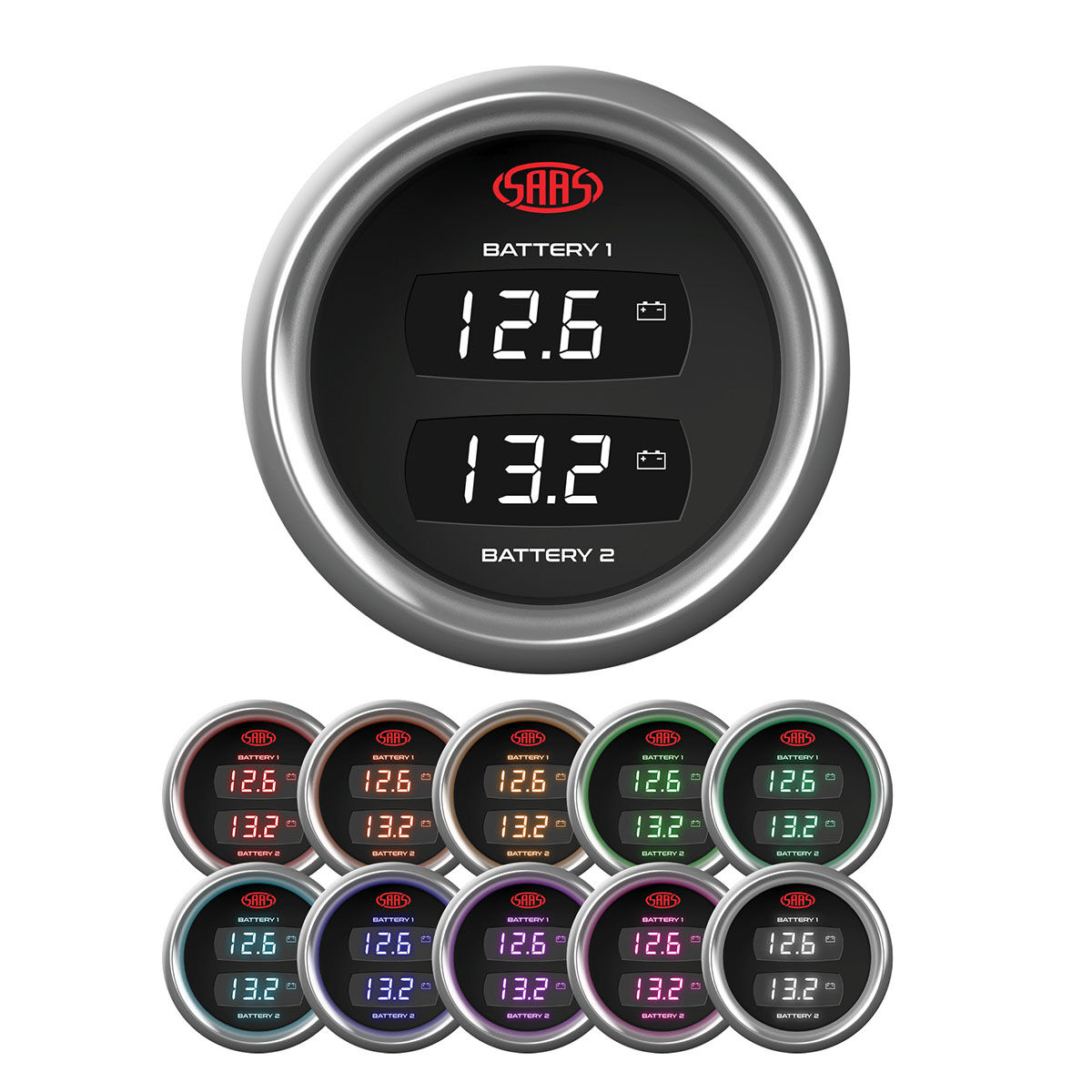 SAAS DUAL DIGITAL GAUGE VOLT 8V-18V / VOLT 8V-18V TRAX, , scaau_hi-res