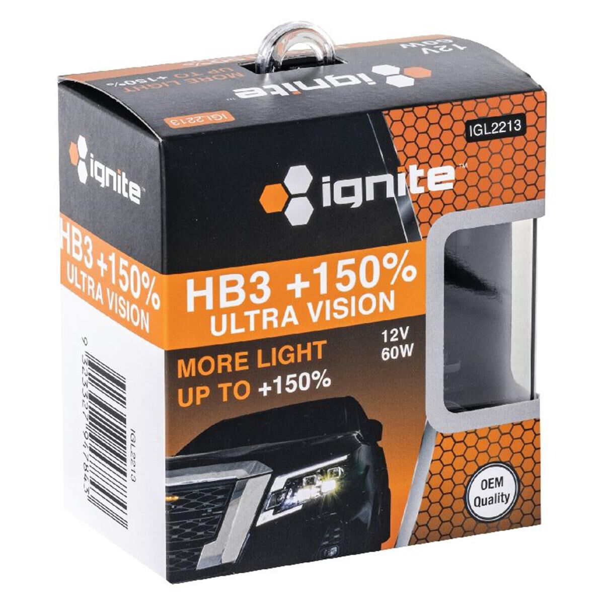 PKT2 HB3 +150% HALOGEN GLOBES12V 60W P20d BASE TWIN BOX, , scaau_hi-res