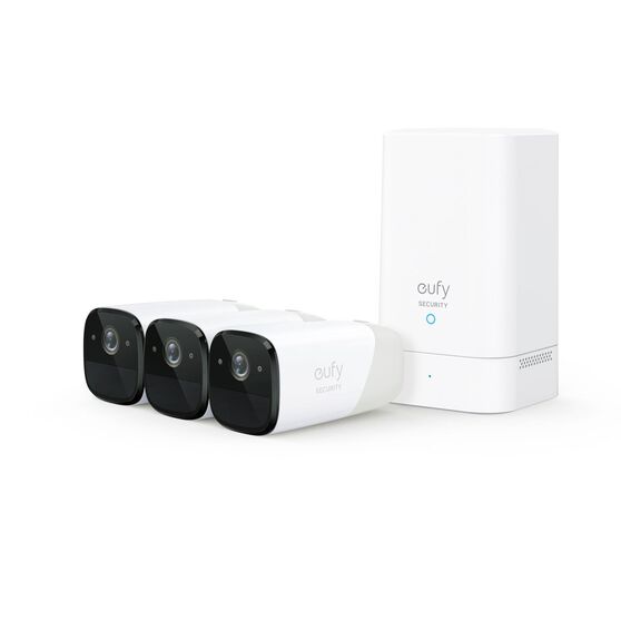 EUFY SECURITY CAM 2 PRO 2K SECURITY KIT 3PACK PLUS HOMEBASE2 UNIT, , scaau_hi-res