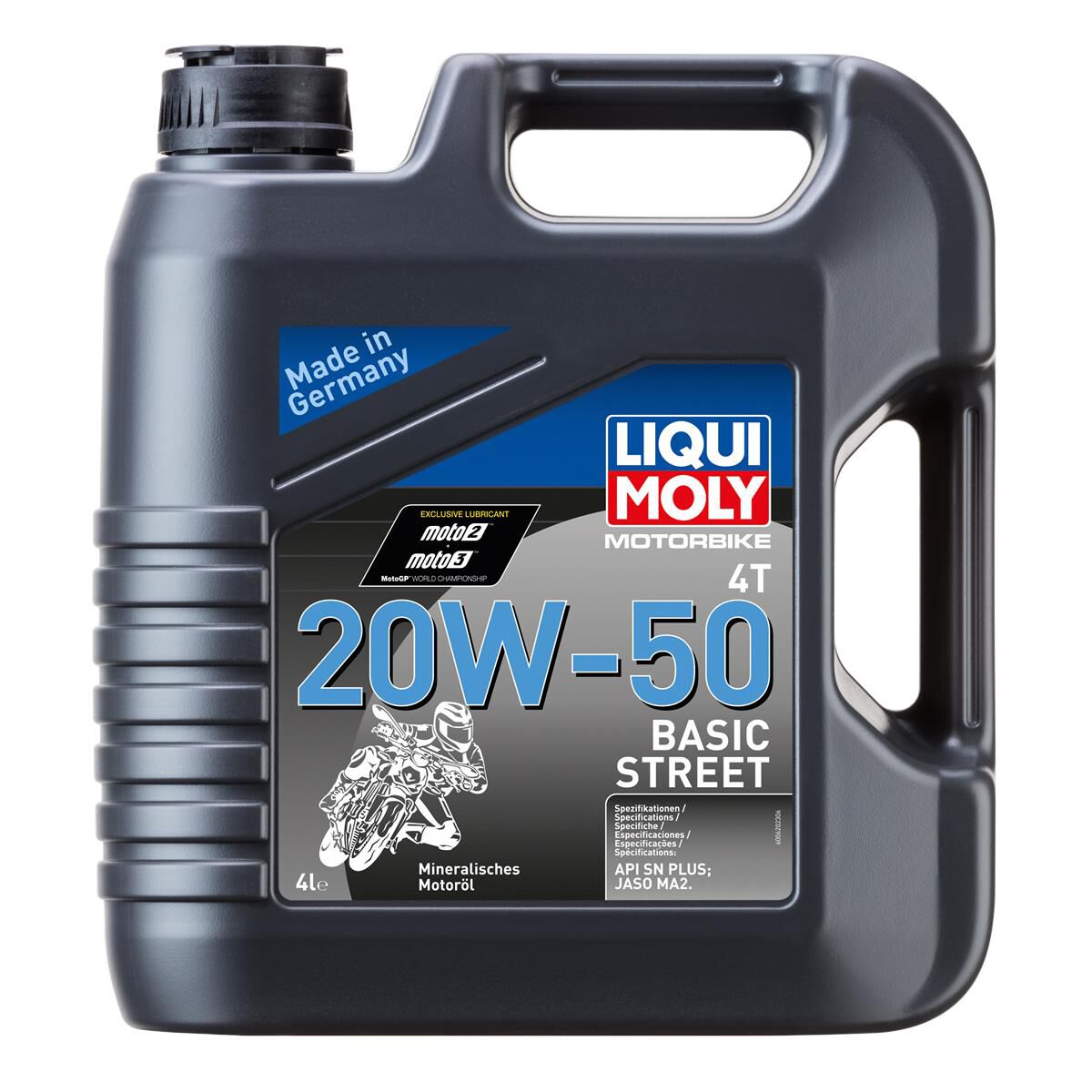 LIQUI MOLY MOTORBIKE 4T 20W-50 BASIC STREET 4L, , scaau_hi-res