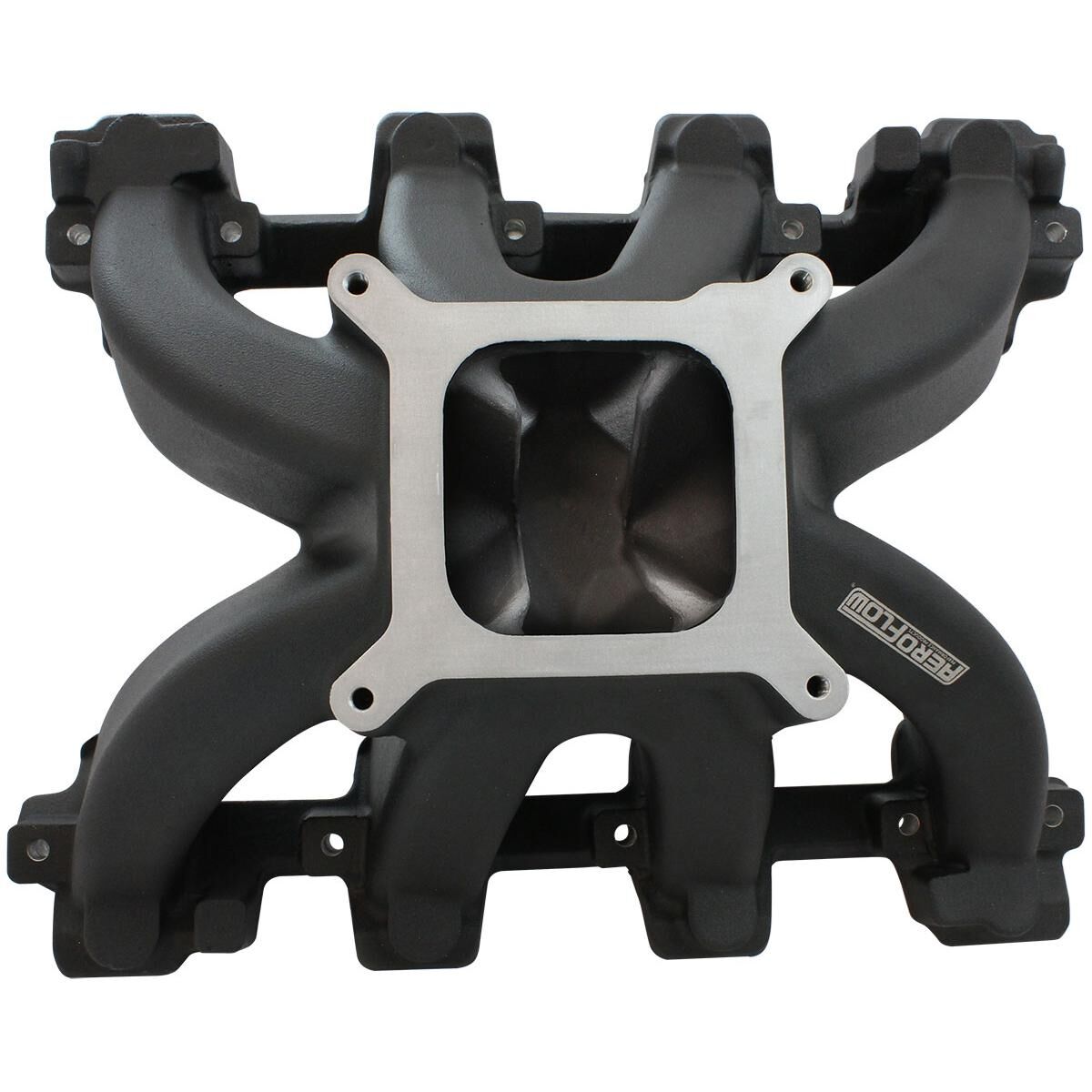 GM LS CARBY HI RISE INTAKE MANIFOLD CATHEDRAL NON EFI LS1LS2 BLACK AEROFLOW- 6240-5000, , scaau_hi-res